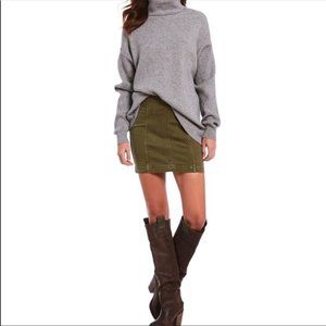 Free People Softly Structured Knit Tunic SM Grey NWT